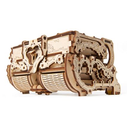 Ugears - Puzzle 3D mecânico de madeira Caixa para jóias vintage