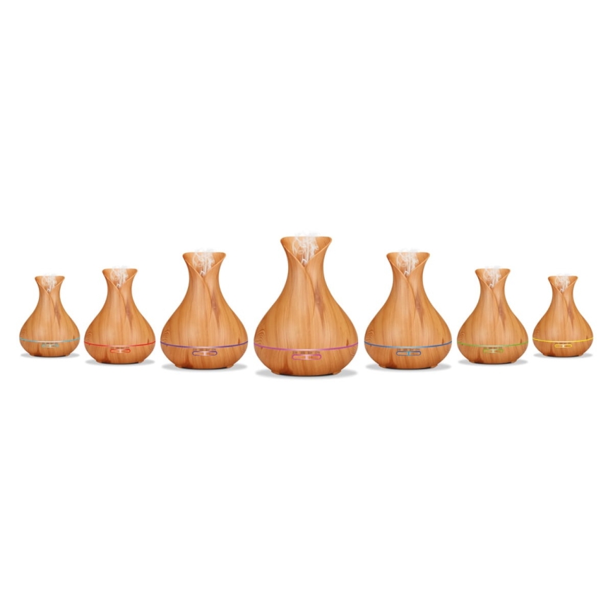 Umidificador e ionizador de ar LED RGB 400 ml