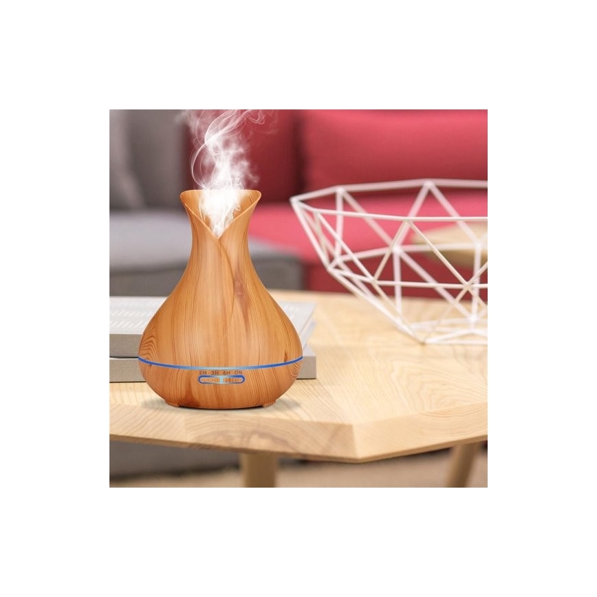 Umidificador e ionizador de ar LED RGB 400 ml