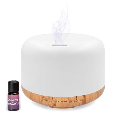 Umidificador e ionizador de ar LED RGB 500 ml