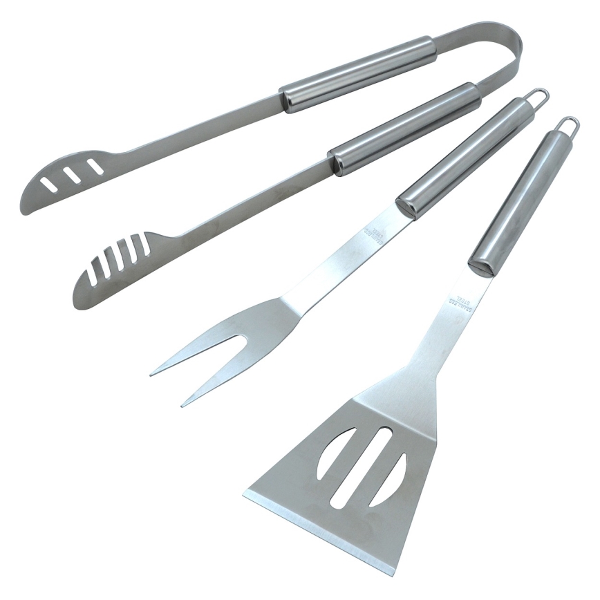 Utensílios de grelhar aço inoxidável 3 pcs