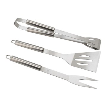 Utensílios de grelhar aço inoxidável 3 pcs