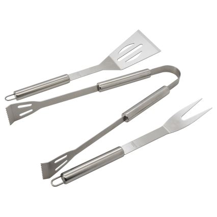 Utensílios de grelhar aço inoxidável 3 pcs