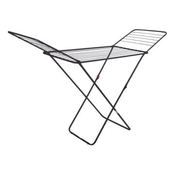 Varal de roupa dobrável TORO 180x93 cm preto