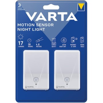 Varta 16624101402 - CONJUNTO 2x Luminária LED de Orientação com sensor NIGHT LIGHT LED/3xAAA