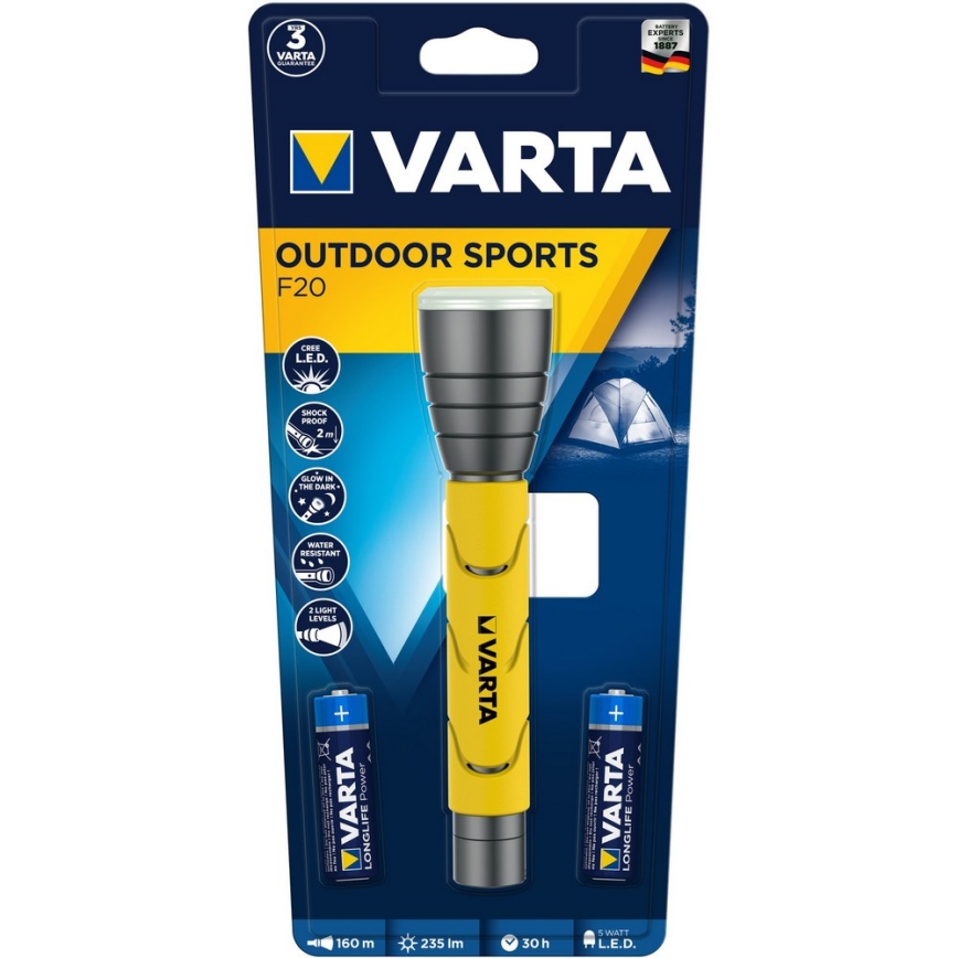 VARTA 18628 - Lanterna LED LED/5W/2XAA