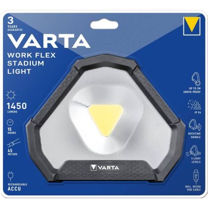 Varta 18647101401 - Lanterna portátil LED WORK FLEX LED/12W/5V 5200 mAh IP54
