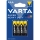 Varta 2003 - Pack com 4 unidades de pilhas zinco-carbono SUPER HEAVY DUTY AAA 1,5 V