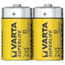 Varta 2020 - 2 pçs Bateria de zinco-carbono SUPERLIFE D 1,5V