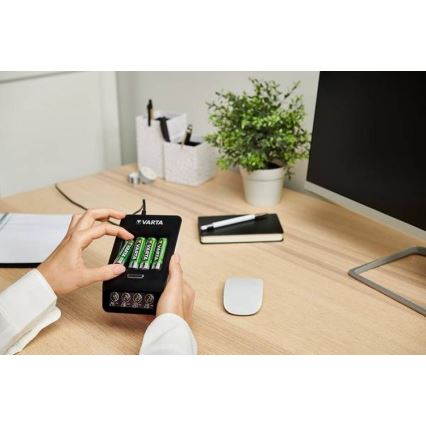 Varta 40084  - LCD Carregador Inteligente ULTRA RÁPIDO+  4xNiMH AA 2100 mAh 230V