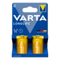 Varta 4114101422 - 2 unidades de pilhas alcalinas LONGLIFE LR14/C 1,5V