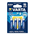 Varta 4903 - 4 pçs Pilha alcalina HIGH ENERGY AAA 1,5V