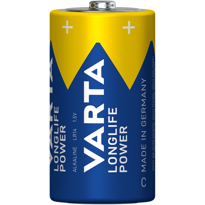 Varta 4914121422 - 2 unidades Pilhas Alcalinas LONGLIFE POWER LR14/C 1,5V