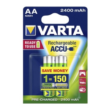 Varta 56706 - 2 unidades Pilhas recarregáveis ACCU AA NiMH/2100mAh/1,2V