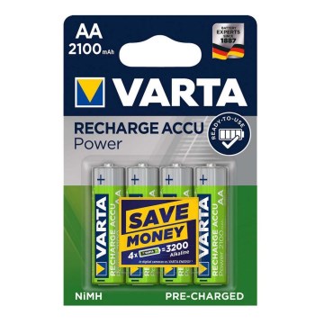 Varta 56706 - 4 pçs Baterias recarregáveis ACCU AA NiMH/2100mAh/1,2V