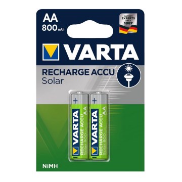 Varta 56736 - 2 unidades Pilhas recarregáveis SOLAR ACCU AA NiMH/800mAh/1,2V