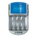 Varta 57070 - Carregador de pilhas LCD 4xAA/AAA 100-240V/12V/5V