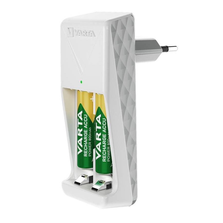 Varta 57656101451 - Carregador de pilhas recarregáveis 2x AA/AAA 2100 mAh 230V