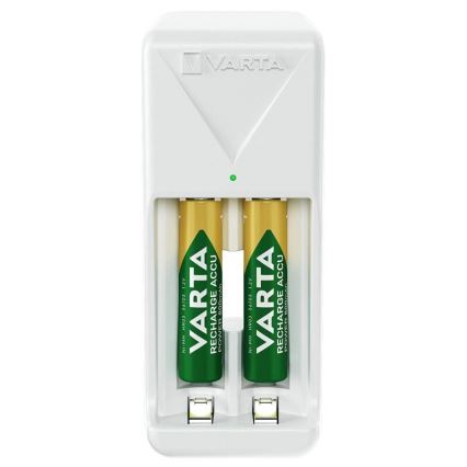 Varta 57656201421 - Carregador de pilhas 2x AA/AAA, 800 mAh, 230 V