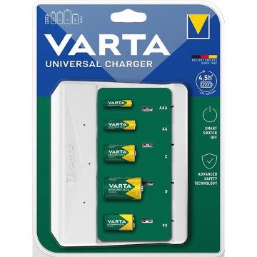 Varta 57658101401 - Carregador de pilhas AA/AAA/C/D/5V