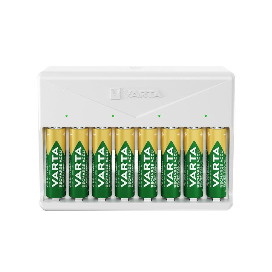 Varta 57659101401 - Carregador de baterias 8xAA/AAA 5V