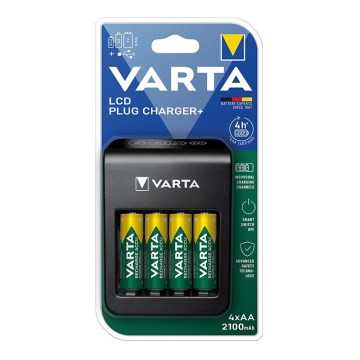Varta 57687101441 - Carregador LCD para baterias 4xAA/AAA 2100mAh 230V