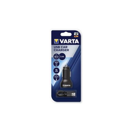 VARTA 57931 - Adaptador de carregador de carro USB 12V