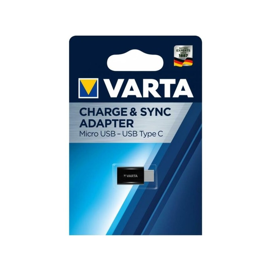 Varta 57945101401 - Adaptador Micro-USB para USB-C