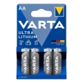 Varta 6106301404 - 4 pçs Célula de lítio ULTRA AA 1,5V