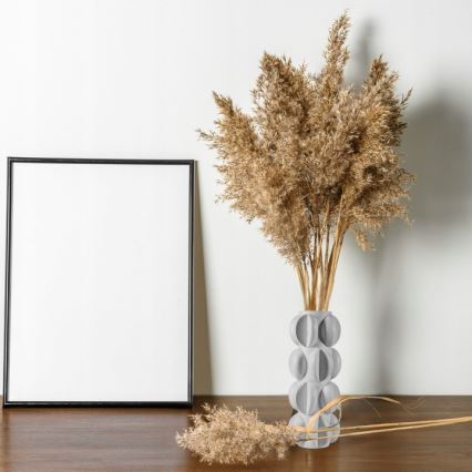 Vaso 37x19 cm resina/branco mate