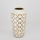 Vaso cerâmico 25x13 cm dourado/branco