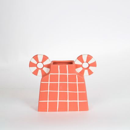 Vaso de cerâmica 30,6x22,5 cm laranja