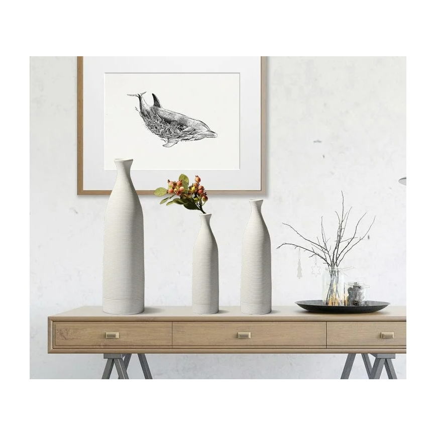 Vaso de cerâmica 33 cm branco