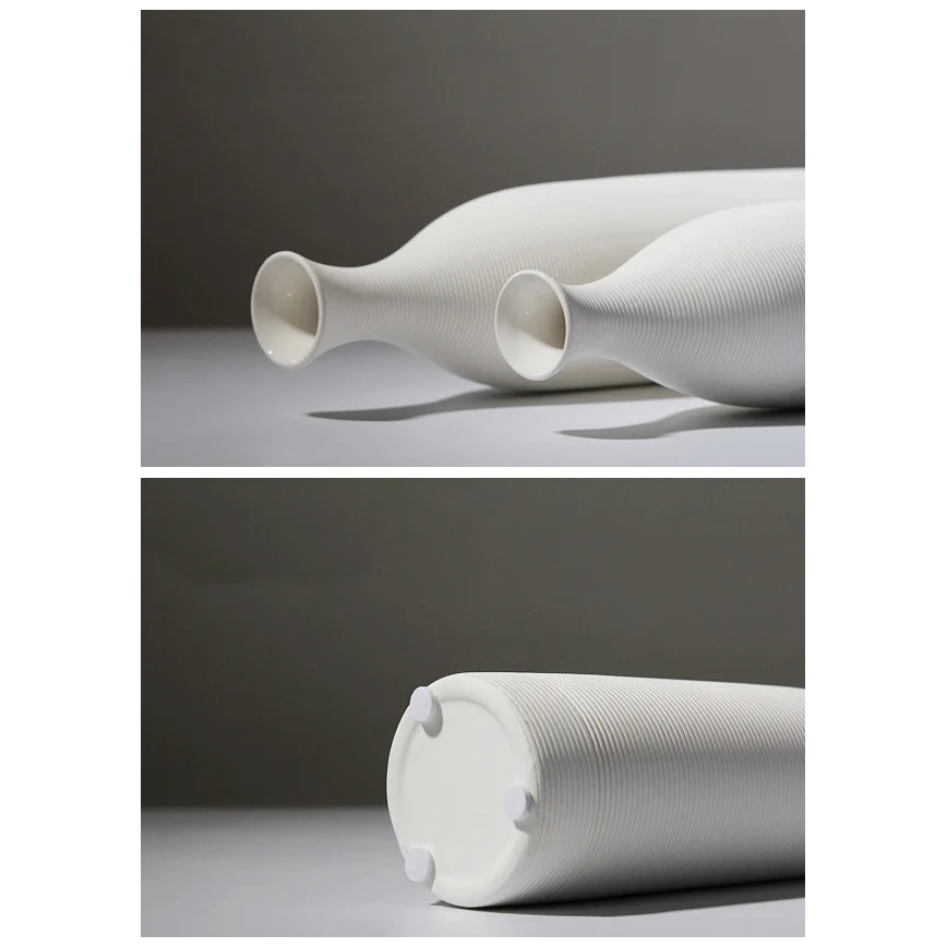 Vaso de cerâmica 33 cm branco