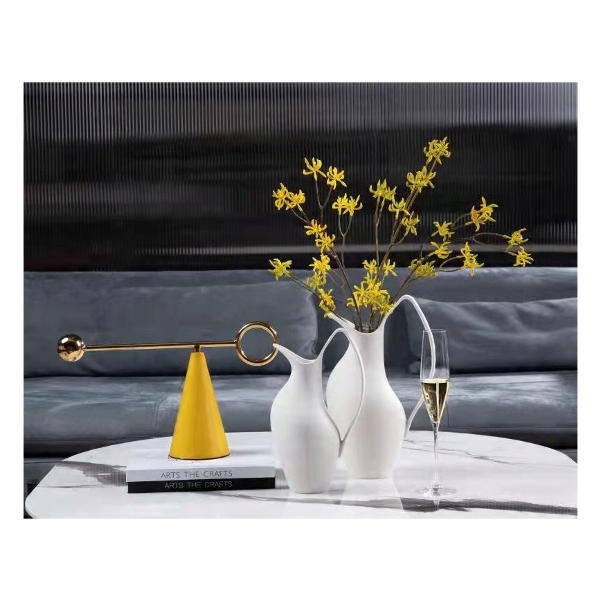 Vaso de cerâmica 33x17x19 cm branco