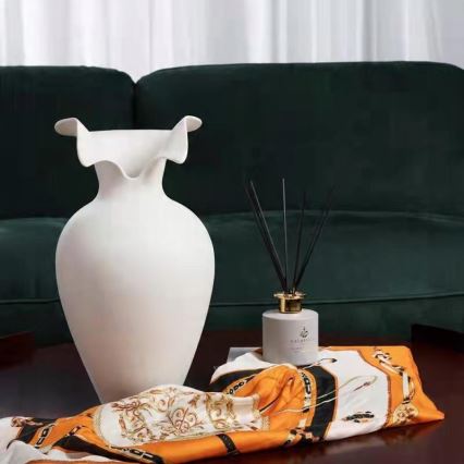 Vaso de cerâmica 41,5x23 cm branco