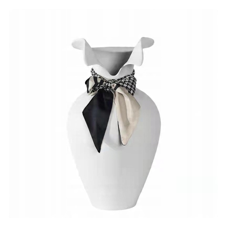 Vaso de cerâmica 41,5x23 cm branco