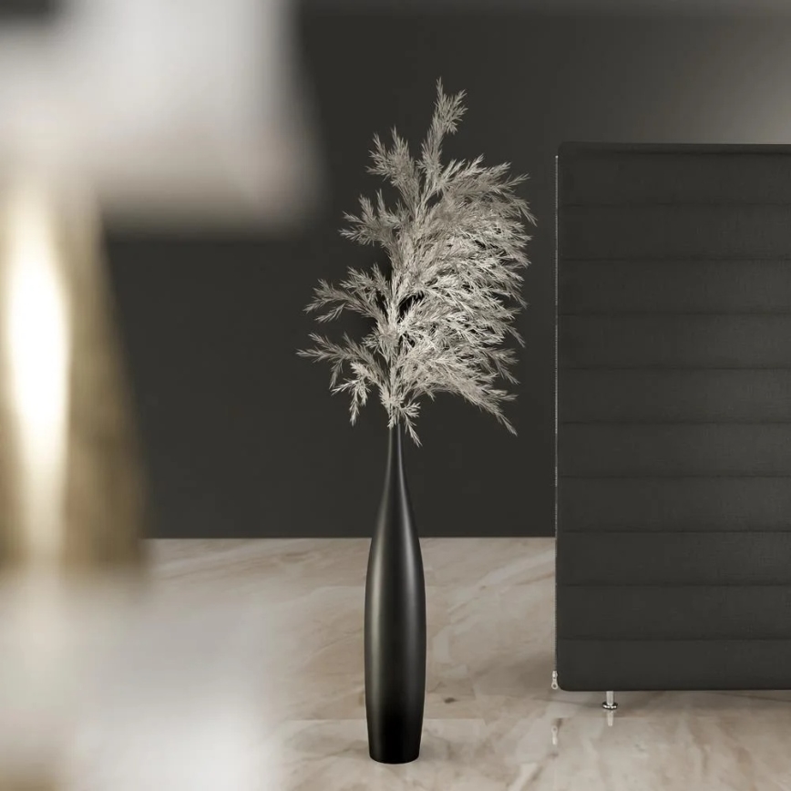 Vaso de cerâmica 70 cm preto fosco