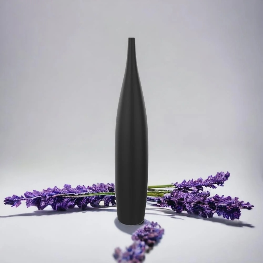 Vaso de cerâmica 70 cm preto fosco