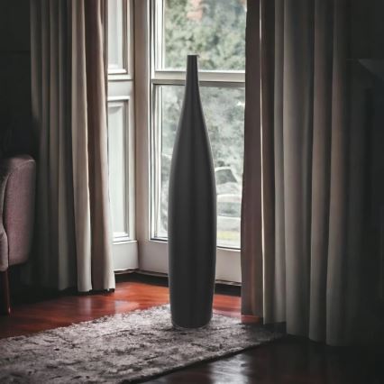 Vaso de cerâmica 70 cm preto fosco