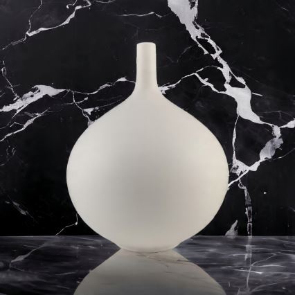 Vaso de cerâmica branco 24 cm