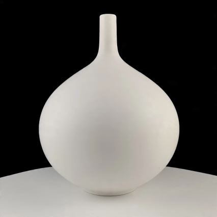 Vaso de cerâmica branco 24 cm