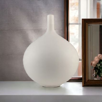 Vaso de cerâmica branco 24 cm