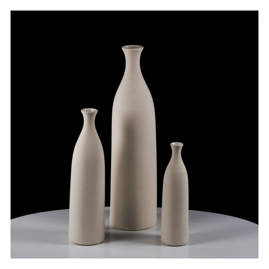 Vaso de cerâmica branco 25 cm