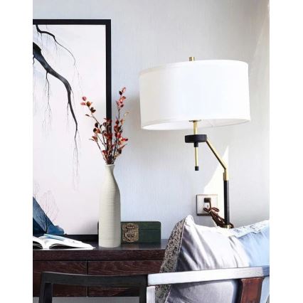 Vaso de cerâmica branco 46 cm