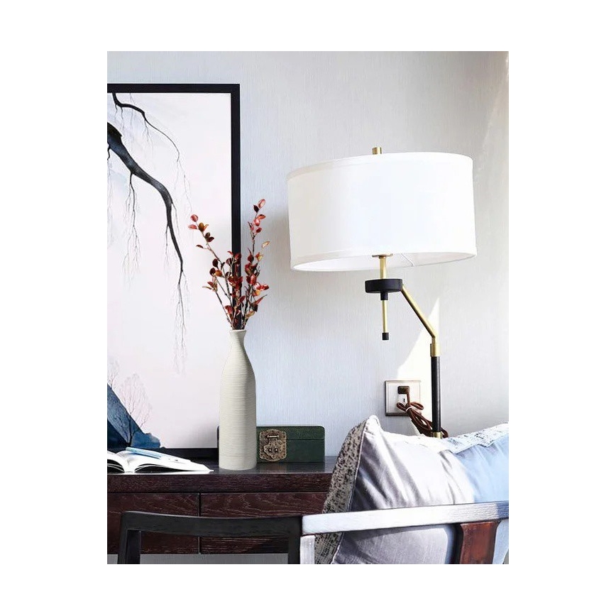 Vaso de cerâmica branco 46 cm