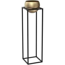 Vaso de metal 111,3x29 cm preto/dourado