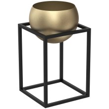 Vaso de metal 51,3x29 cm preto/dourado