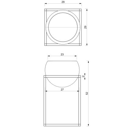 Vaso de metal 51,3x29 cm preto