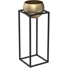 Vaso de metal 81,3x29 cm preto/dourado